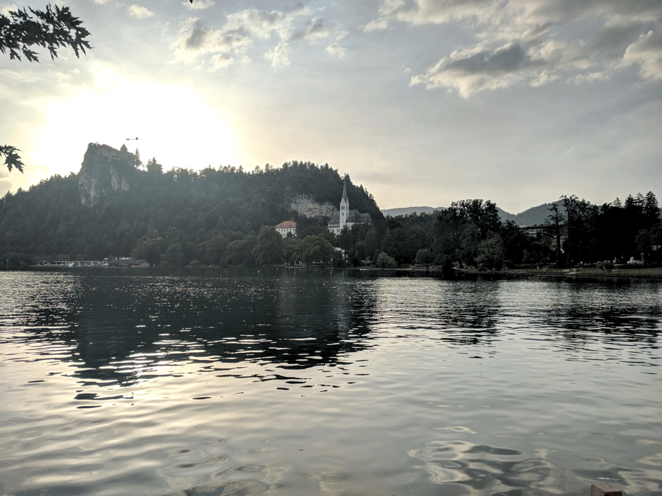 Lake Bled at sunset